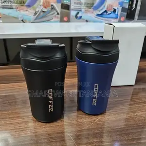 Insulated Travel Coffee Mug, Car Thermos, With Flip Lid