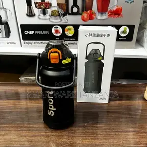 Premium Stainless Steel Water Bottle With Straw - 1000ml