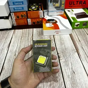 Mini Flashlight Keychain With Folding Bracket Bottle Opener