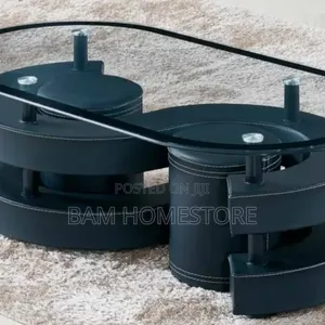 S Base Coffee Table+2 Stools