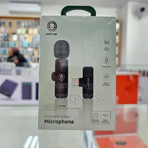 Green Lion Solo Wireless Microphone 3 Plugs 60mah - Black
