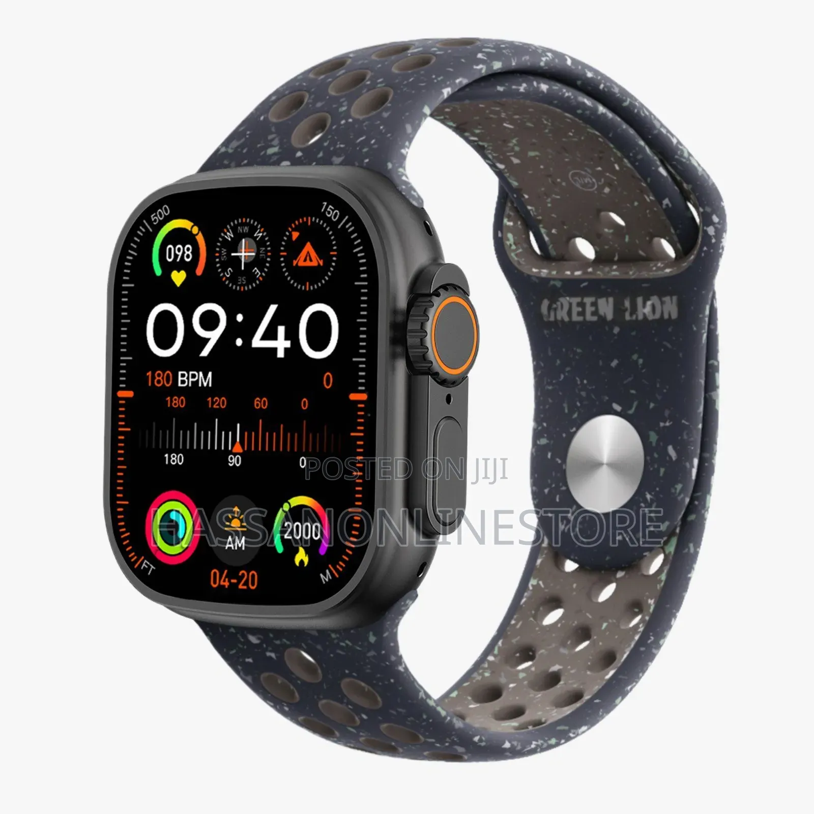 Green Lion Ultra Active Smart Watch - Black