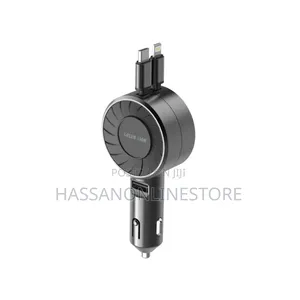 Green Lion Telescopic 50W Car Charger - Black