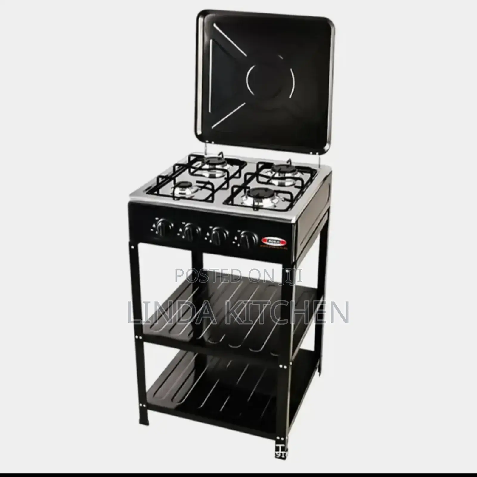 Decakila 4 Plate Gas Stove With Shelf