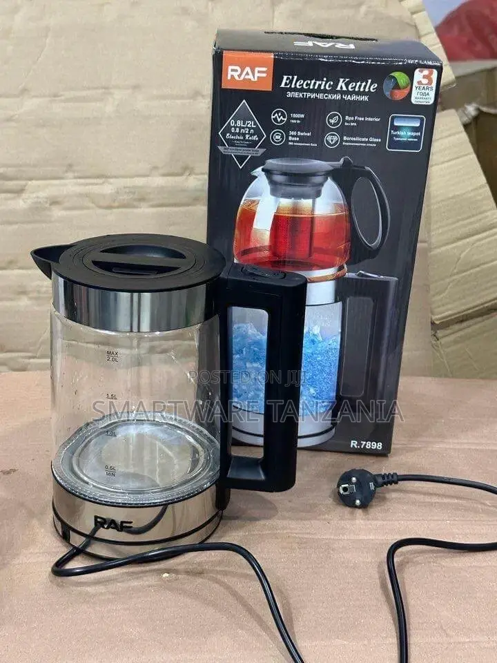 2L Electric Kettle With 0.8L Steam Tea Pot, 2 In 1 Kettle