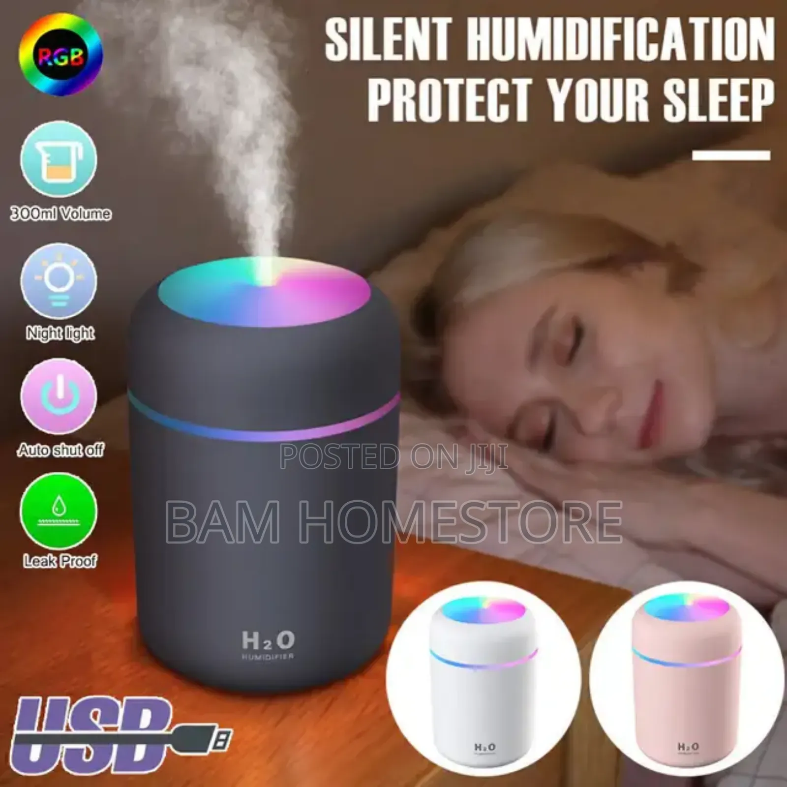 Aromatherapy Humidifier/Diffuser + Essential Oil