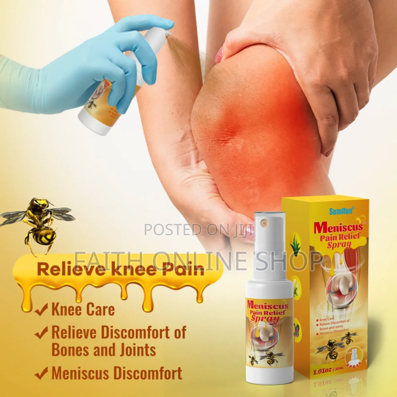 Bee Venom Meniscus Pain Relief Spray Arthritis Joint Knee