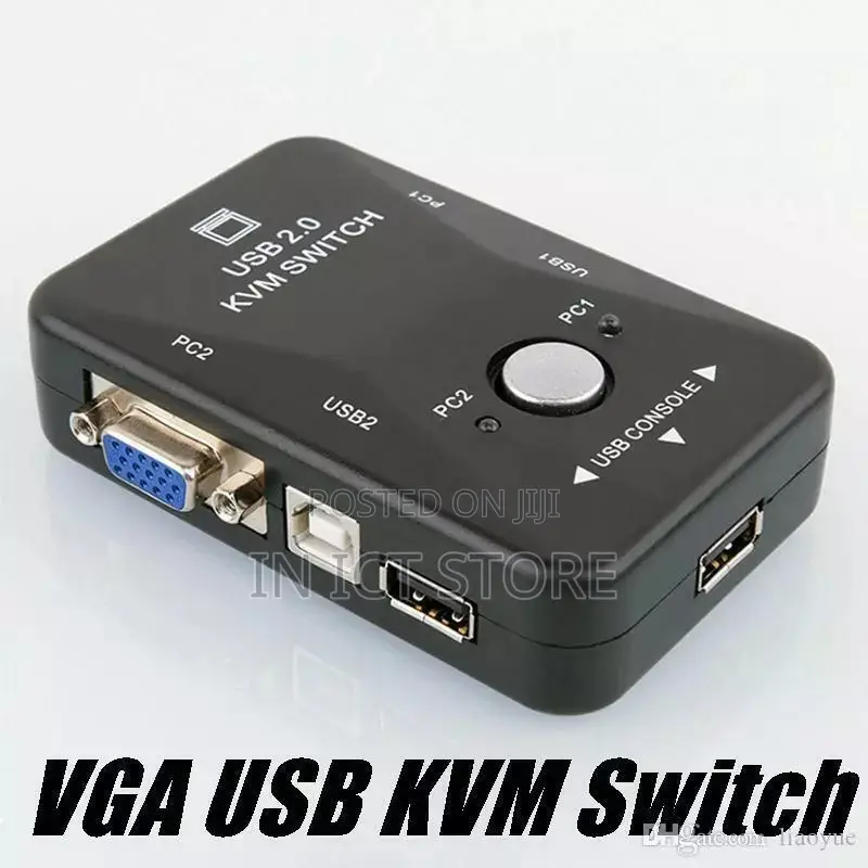 2 Port Manual VGA KVM Switch VGA 2 IN 1 OUT