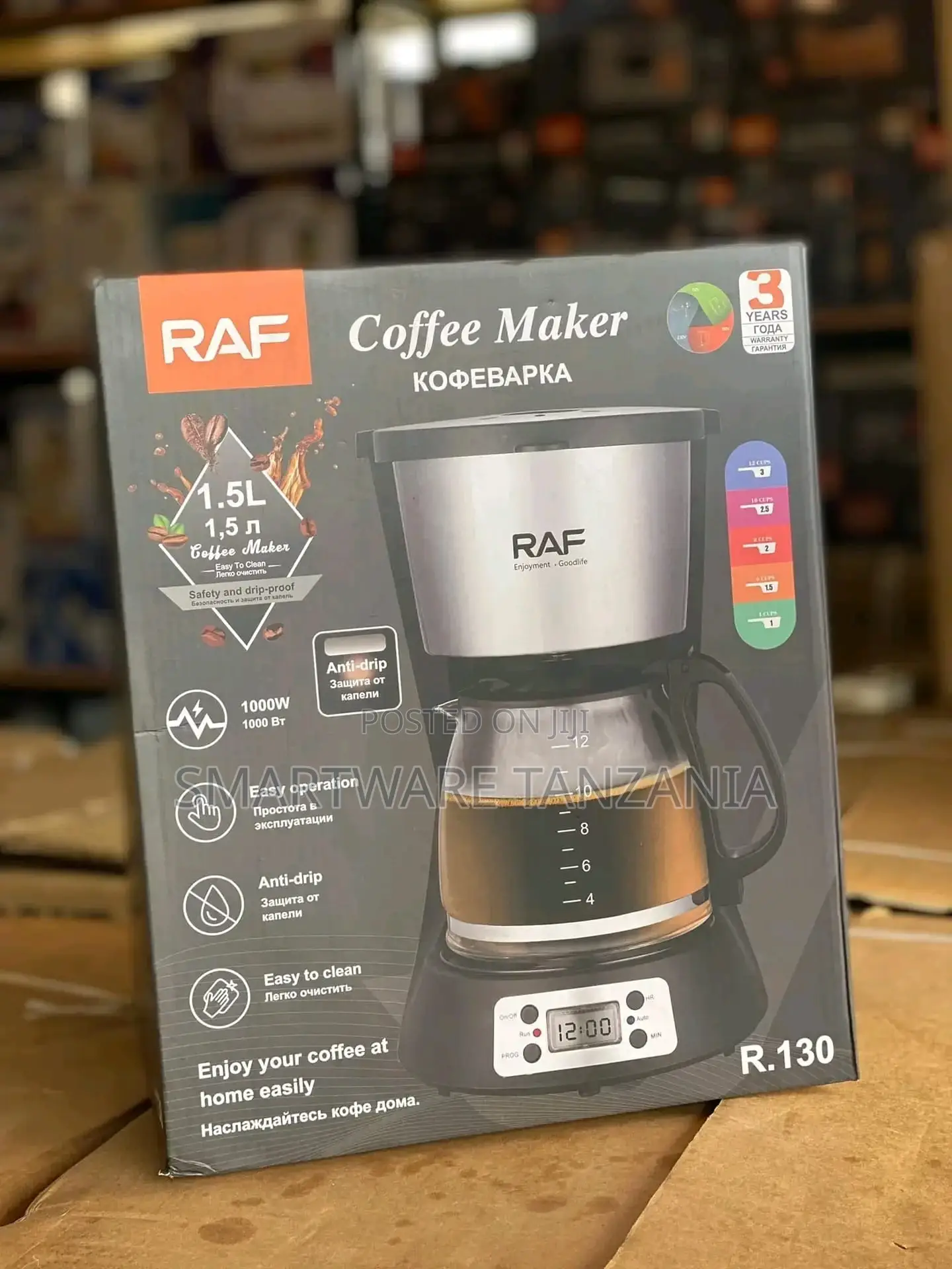 Drip Coffee Maker With Carafe And Permanent Filter
