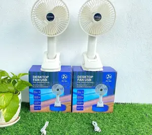 Night Light Clip Fan USB Charging, Portable Silent Mini Fan