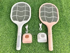 Rechargeable Electric Mosquito Racket Bat With Base Stand