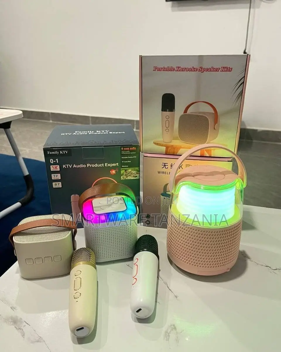 Portable Karaoke Speaker Machine With 2 Wireless Microphone
