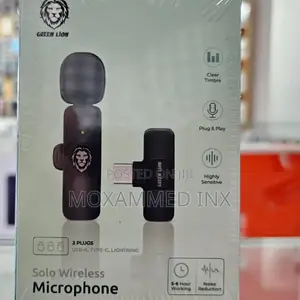 Greenlion GNSLOLOWMICBK Solo Wireless Microphone USBA, USB