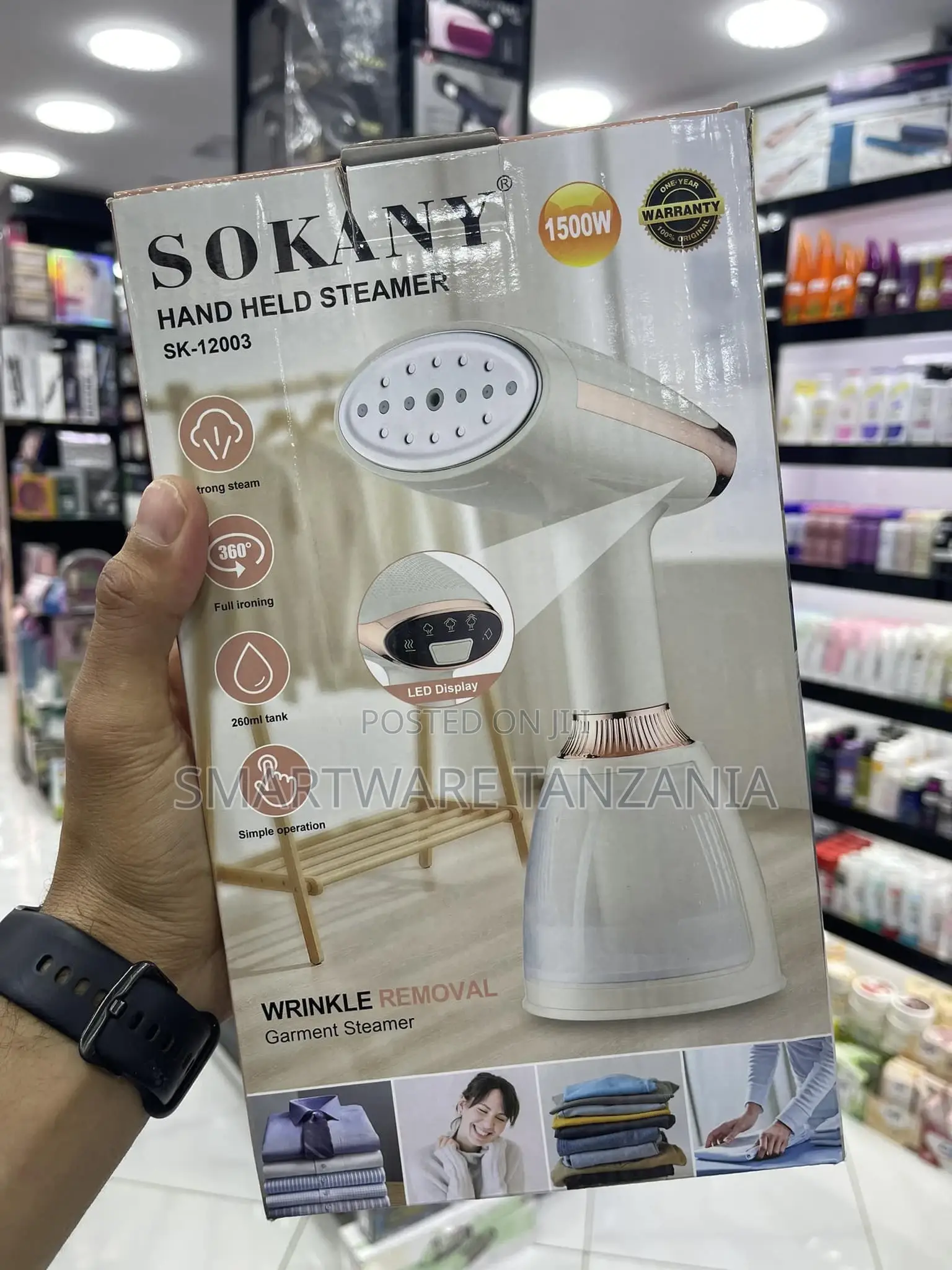 1500 W Portable Clothes Steamer With 280 Ml Water Tank