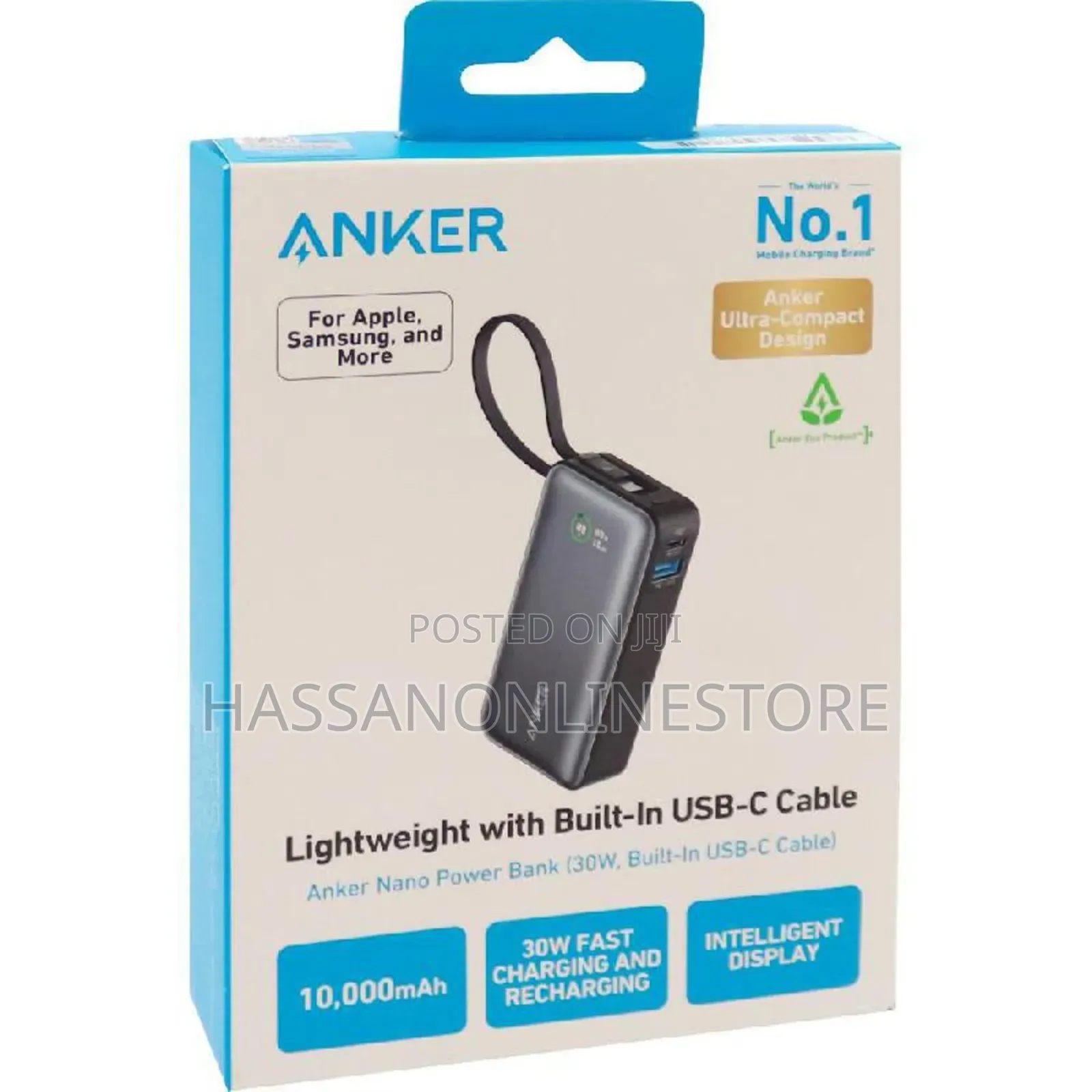 Anker A2359H11 Powerbank 533 Nano 30w Built in Typec Cable