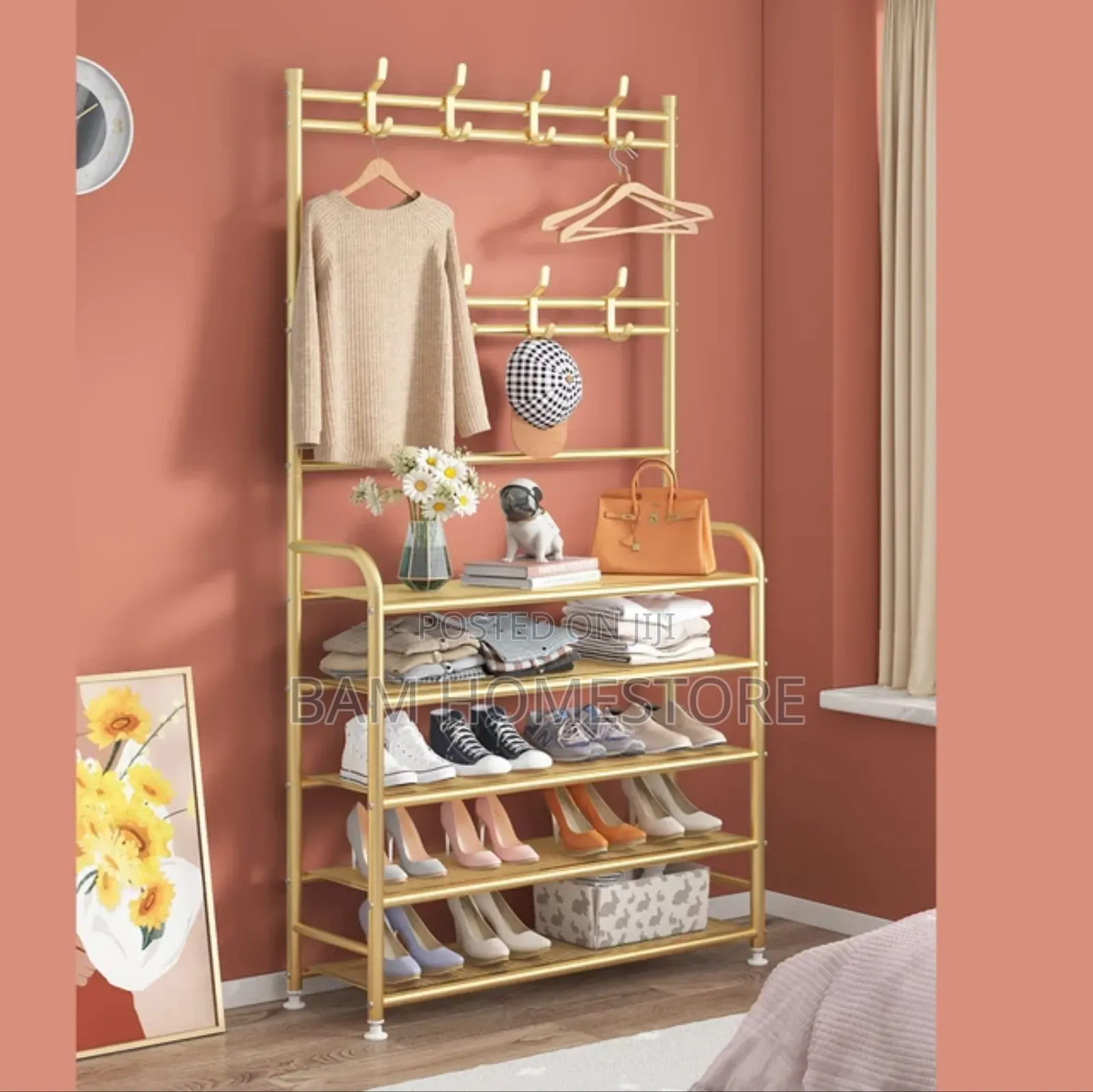 Golden Multipurpose Cloth Racks