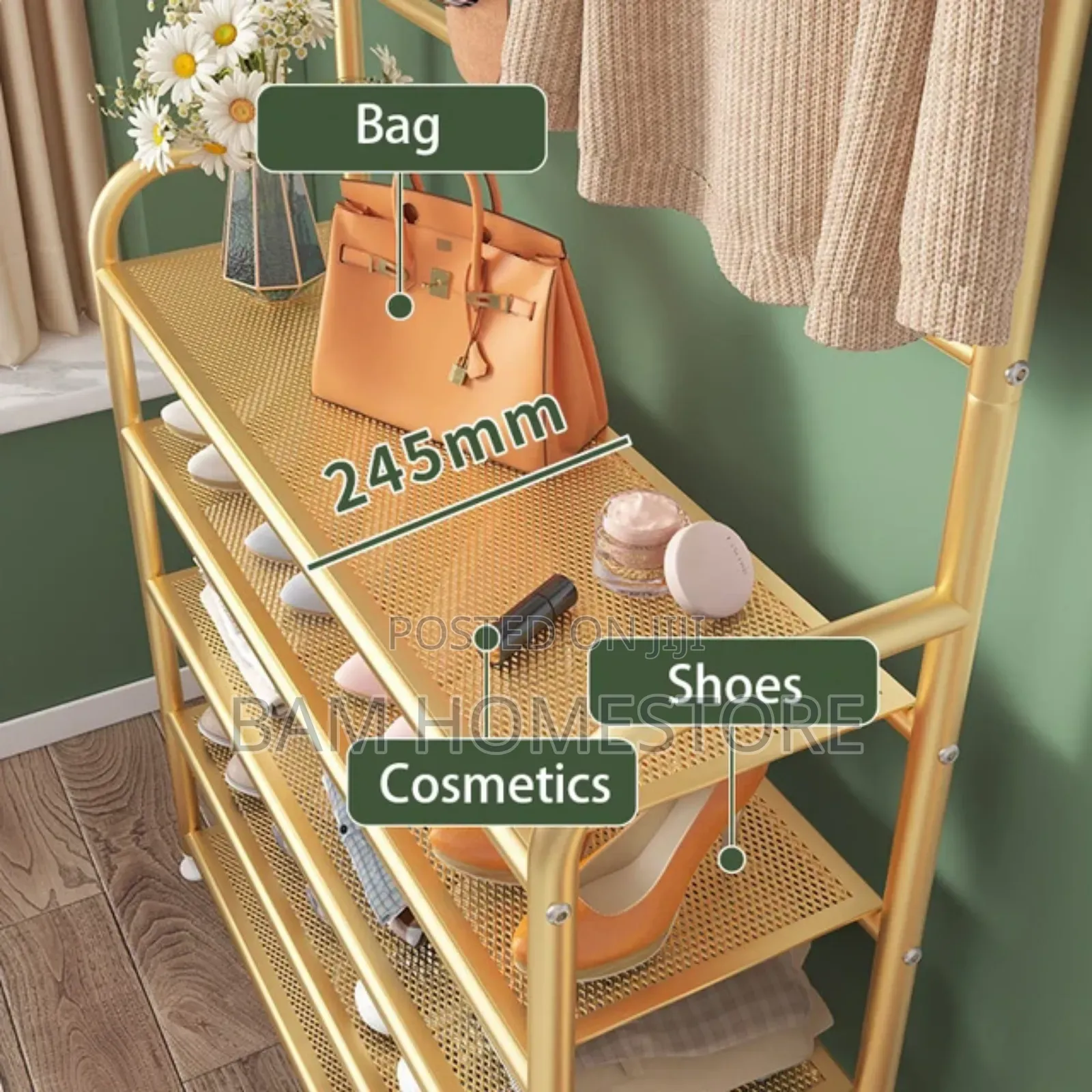 Golden Multipurpose Cloth Racks