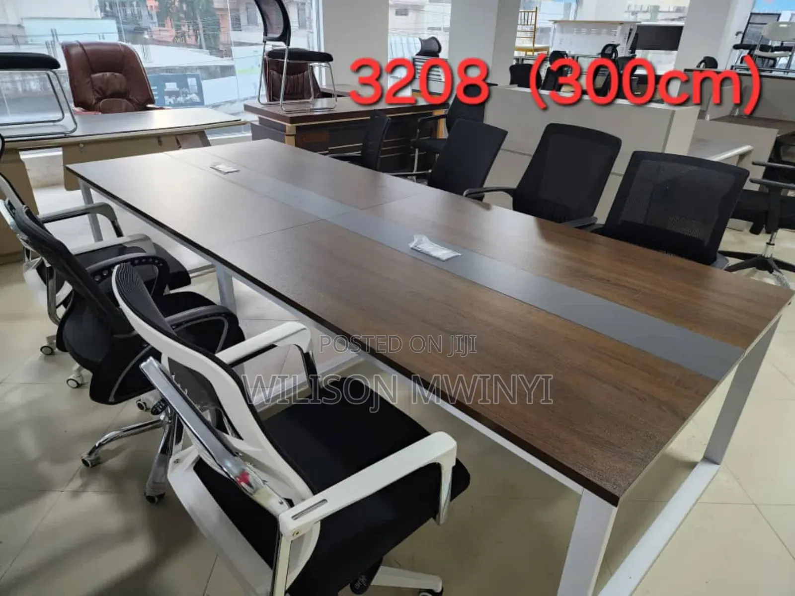 Conference/Meeting Table and Office Chairs (6)