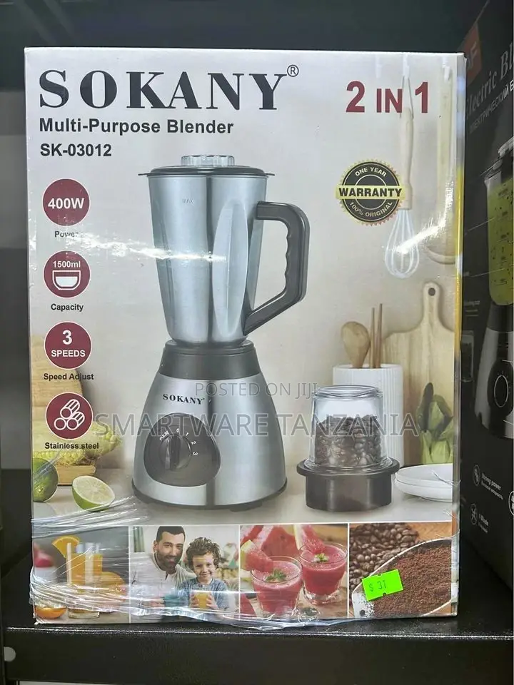 Multi-purpose Blender, Juice Maker, Glass Jar, 800W, 1.5L