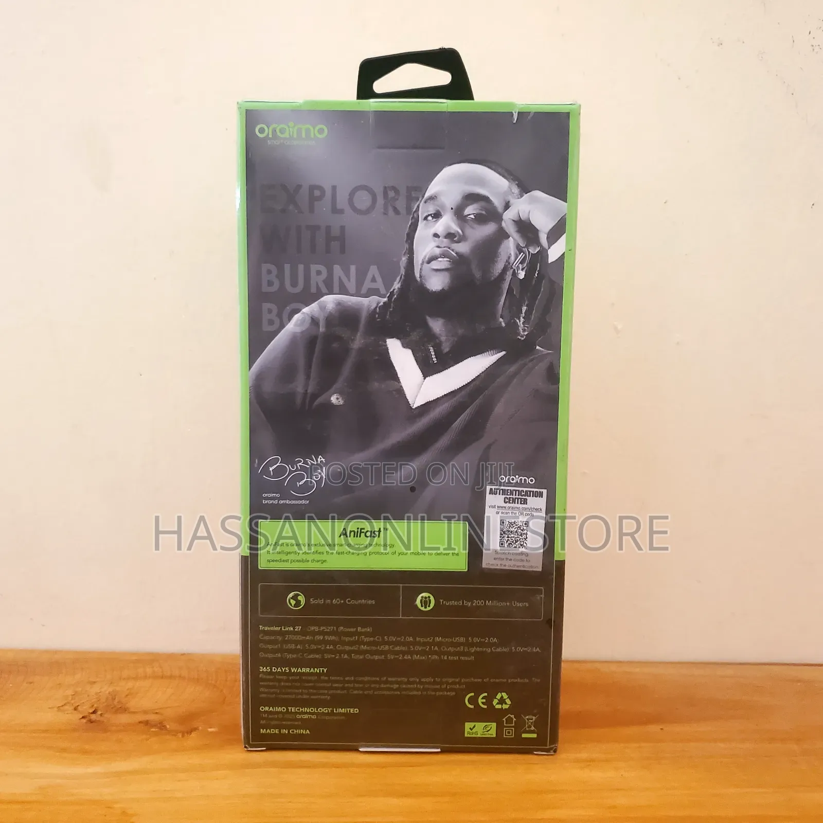 Oraimo Traveler Link 27 27000mah 3 Built-in Charging Cables