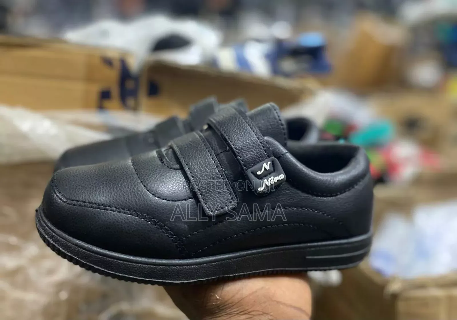 Unisex School Shoes 2pairs Black White Full