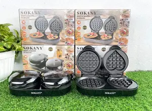 Waffle Iron, Double Mini Waffle Maker, Non-stick Coating