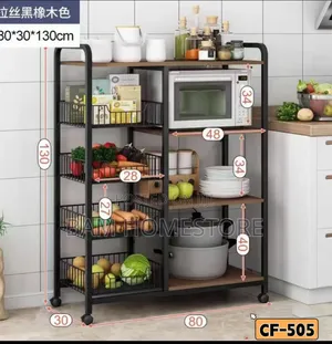 Kitchen Storage Rack ( Chuma+Mbao)