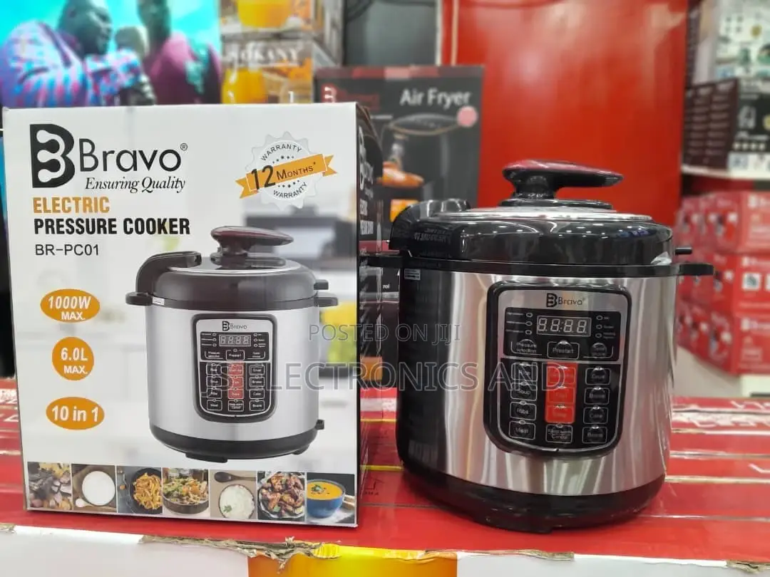 Bravo Pressure Cooker Liter 6 Inapika Vyakula Aina Zote