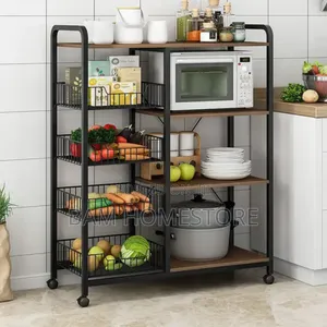 Kitchen Storage Rack ( Chuma+Mbao)