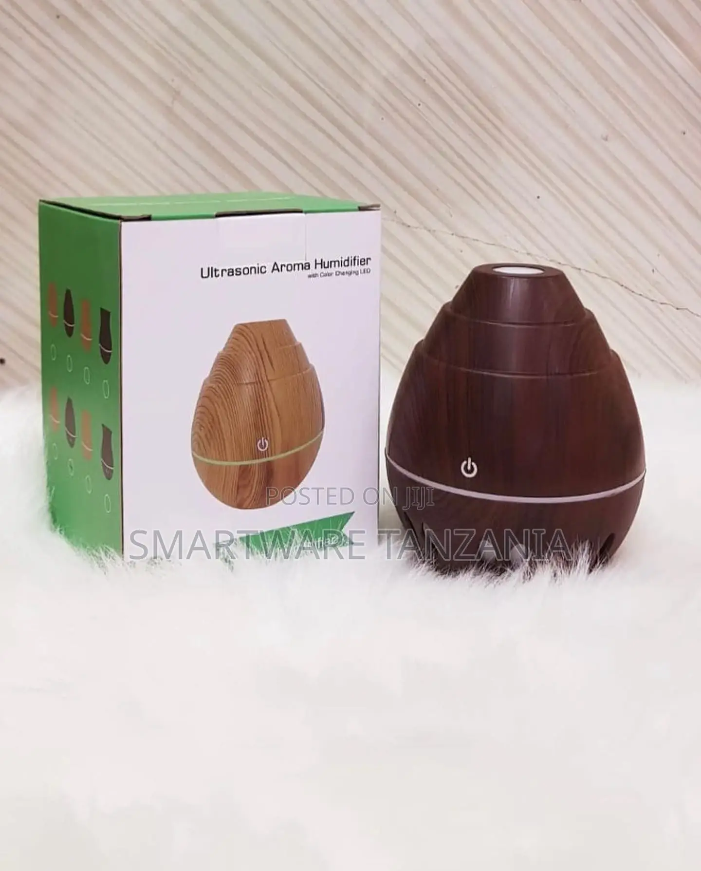 Wood Grain Aroma Diffuser, Ultrasonic Air Purifier With LED