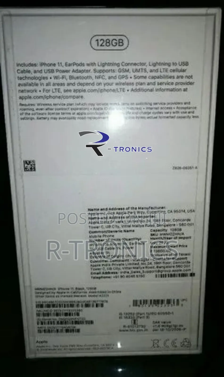 New Apple iPhone 11 64 GB Black