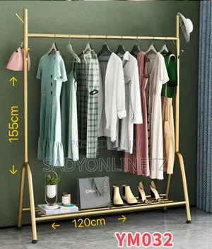 Clothes Hanger With Storage Shelves