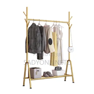 Clothes Hanger With Storage Shelves