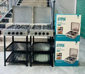 Winning Star 4 Gas Plate With Storage Shelves