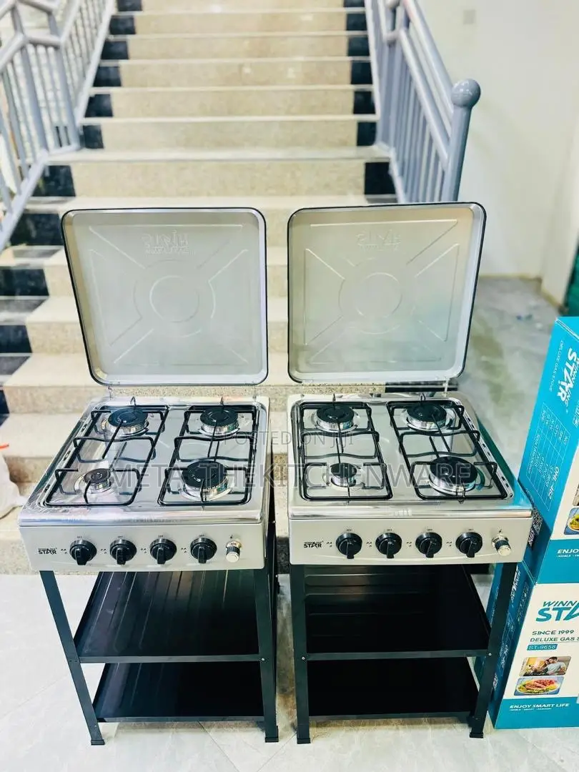 Winning Star 4 Gas Plate With Storage Shelves