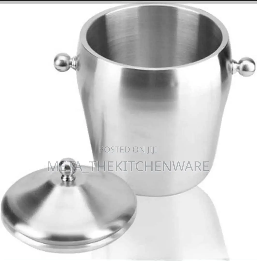 Double Layer Stainless Steel Ice Bucket 2l