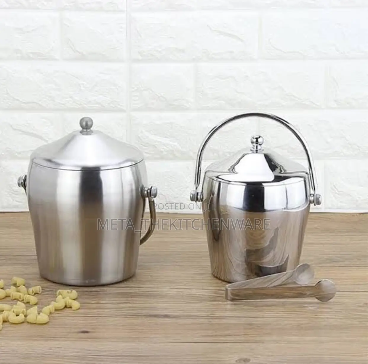 Double Layer Stainless Steel Ice Bucket 2l