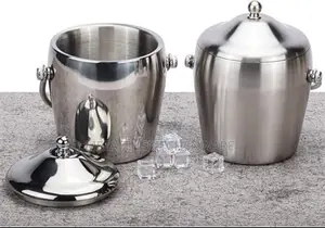 Double Layer Stainless Steel Ice Bucket 2l