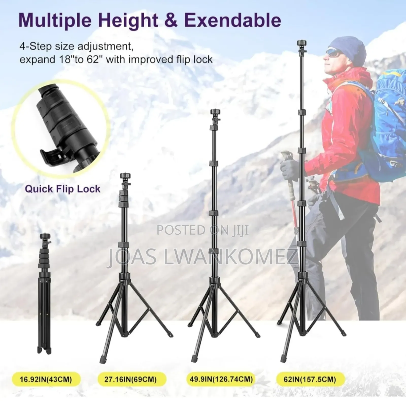 Phone Tripod Stand With Remote.