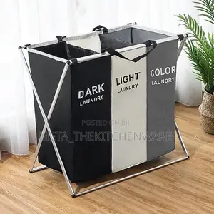 Foldable Divisional Storage Laundry Basket
