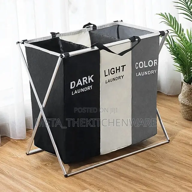 Foldable Divisional Storage Laundry Basket