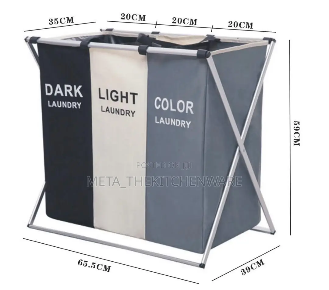 Foldable Divisional Storage Laundry Basket