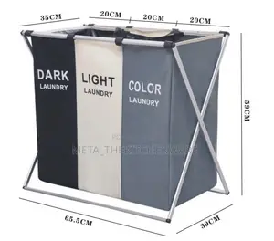 Foldable Divisional Storage Laundry Basket
