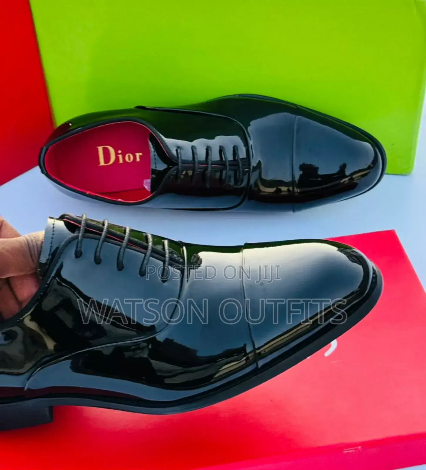 Viatu Vya Ngozi Vya Dior Og