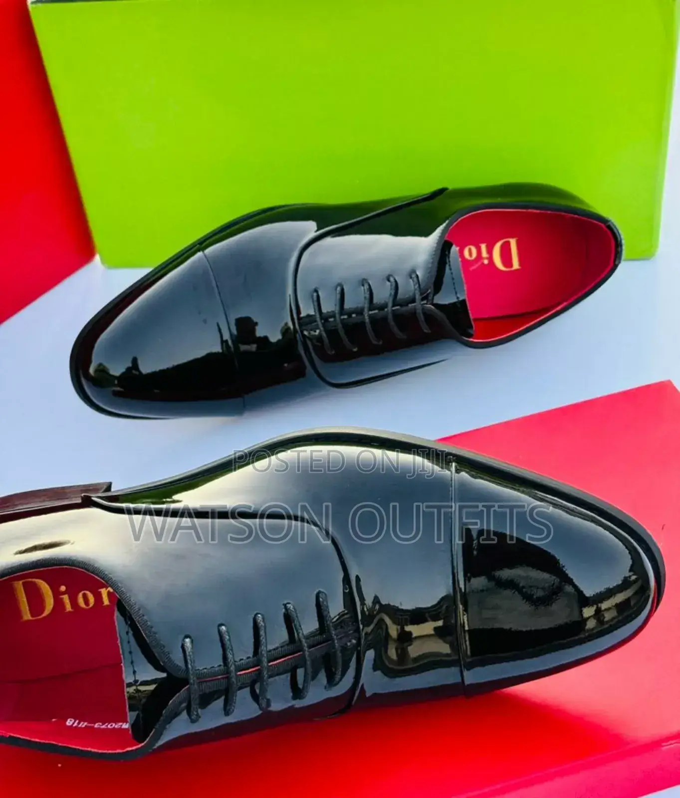 Viatu Vya Ngozi Vya Dior Og