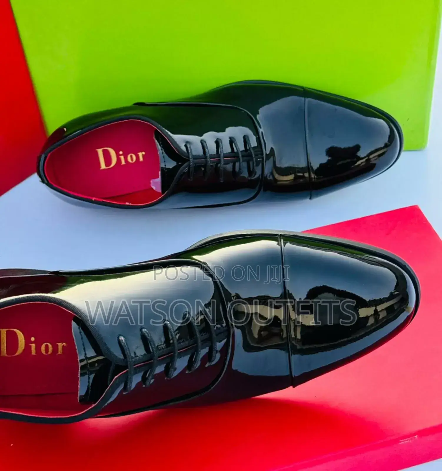 Viatu Vya Ngozi Vya Dior Og