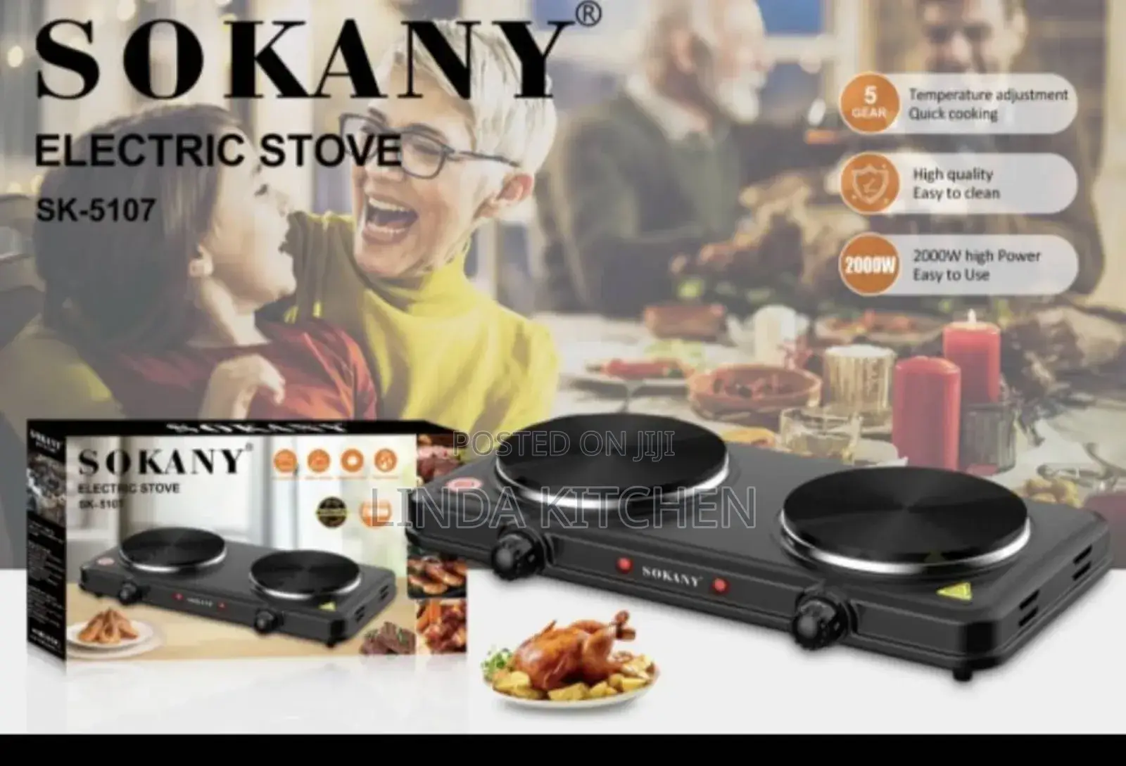 Sokany Electric Cooker 2plates