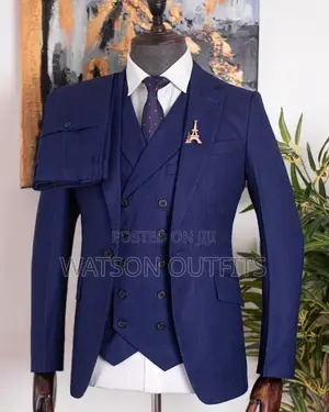 Dark Blue Heavy Cotton Suit