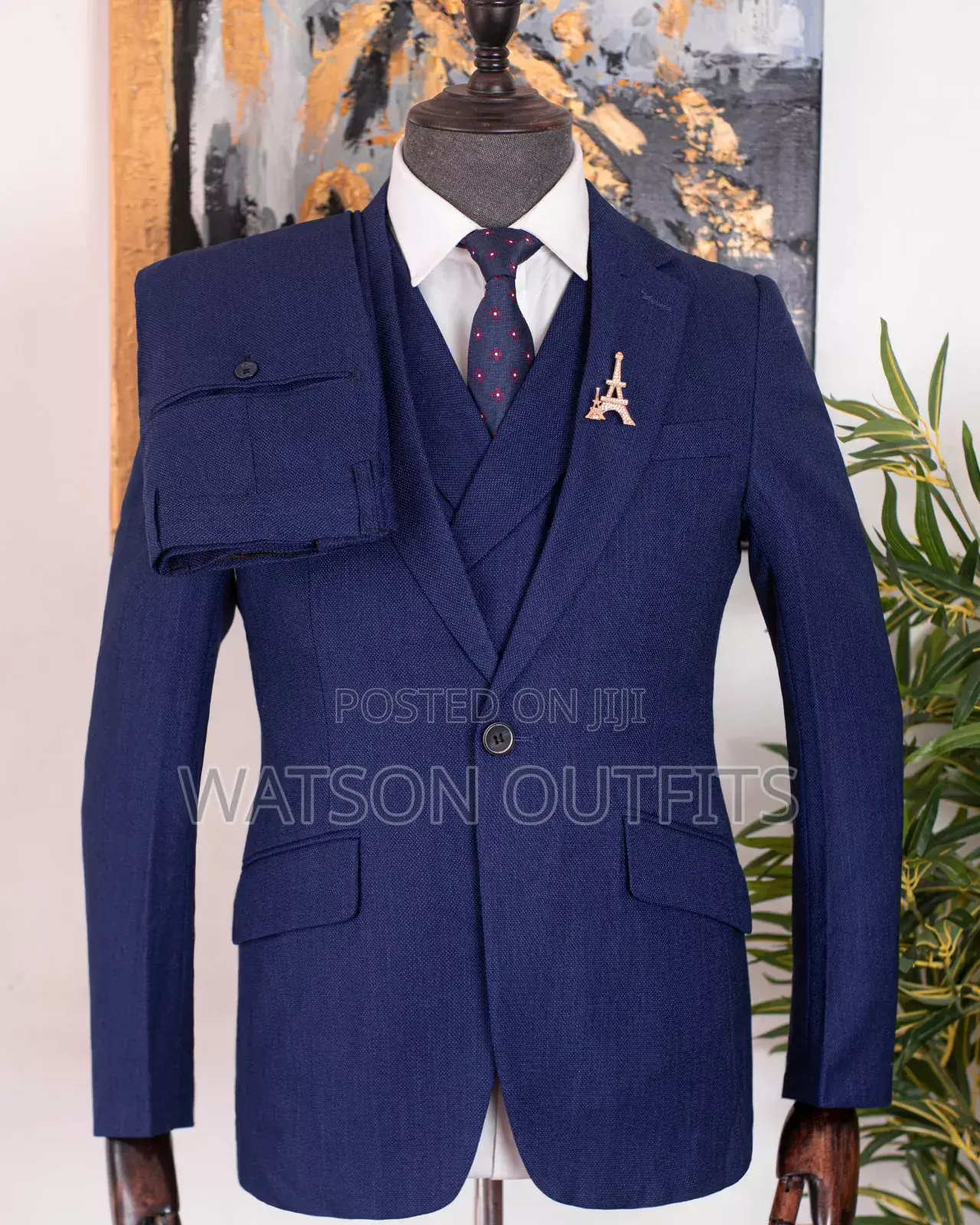 Dark Blue Heavy Cotton Suit