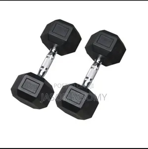 Hexagon Rubber Dumbbell